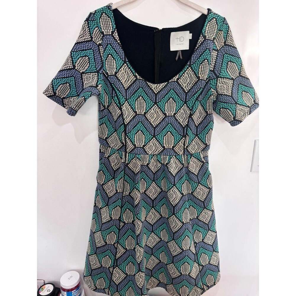 HD in Paris Anthropologie Geometric Pattern Dress Women’s Medium
